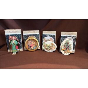 Lot of 4 Hallmark Showcase Christmas Ornaments 1990's